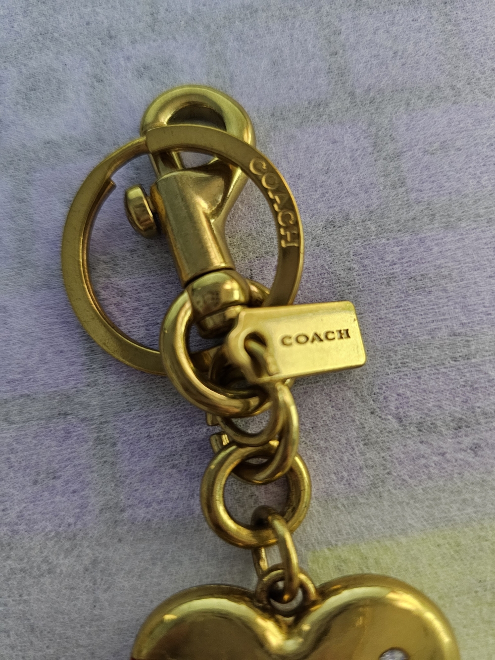 Coach Gold Heart Rainbow Bag Charm - Picture 3 of 3